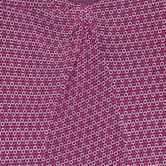 Covington XL Tank Top Shirt Purple Geometric Sleeveless Round Neck Sheer Stretch - Picture 3 of 7